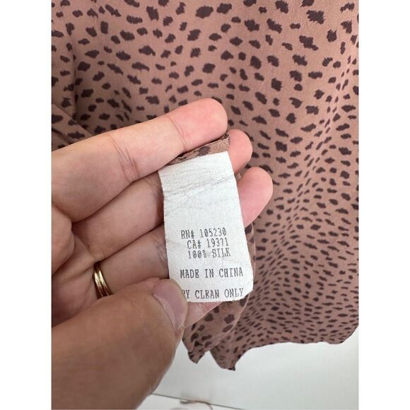 Joie Dress Womens Small Animal Print 100% Silk V Neck Short Sleeve - Picture 6 of 7